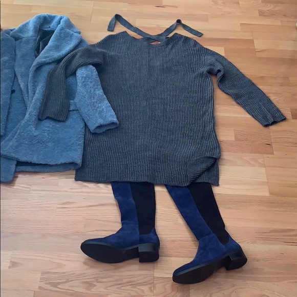 Alpaca sweater dress V back tie J Crew NEW - Picture 8 of 9